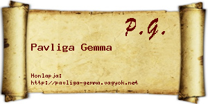 Pavliga Gemma névjegykártya